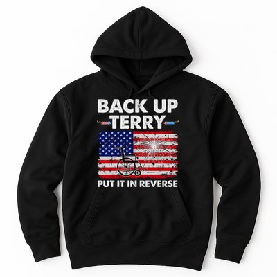 Fourth 4th Of July Back Up Terry Put It In Reverse USA Flag Hoodie