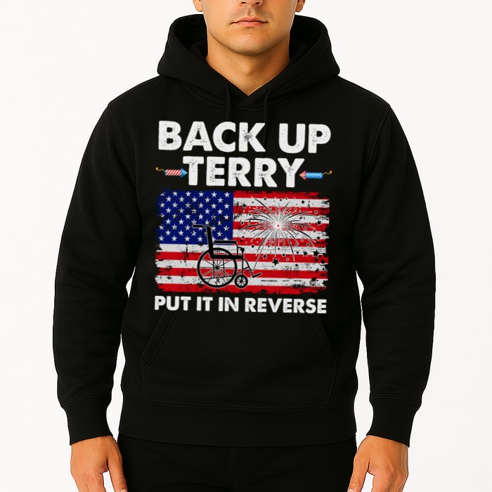 Fourth 4th Of July Back Up Terry Put It In Reverse USA Flag Hoodie