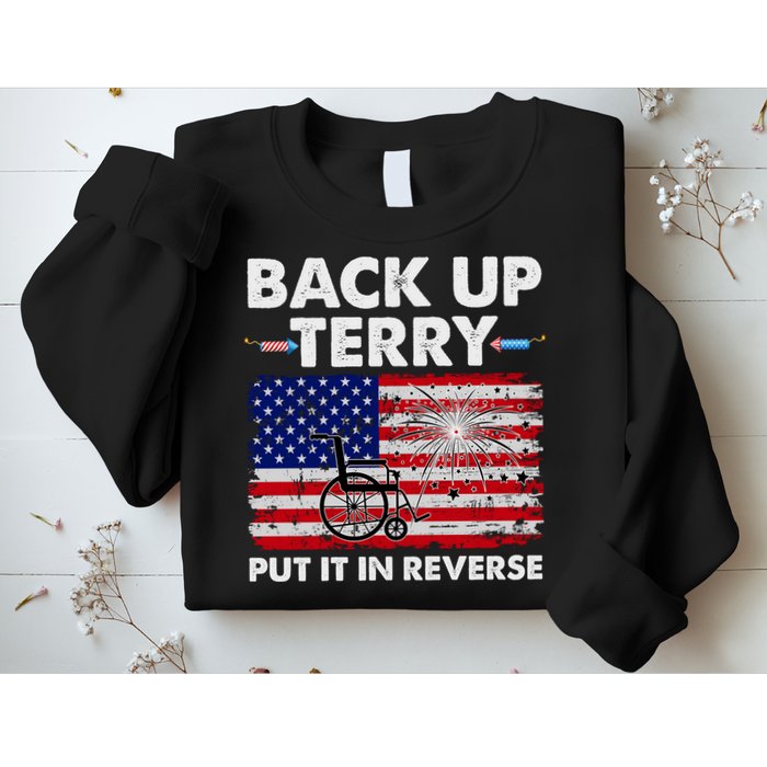 Fourth 4th Of July Back Up Terry Put It In Reverse USA Flag Sweatshirt