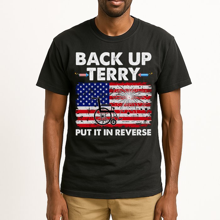 Fourth 4th Of July Back Up Terry Put It In Reverse USA Flag Tall T-Shirt