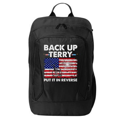 Fourth 4th Of July Back Up Terry Put It In Reverse USA Flag City Backpack