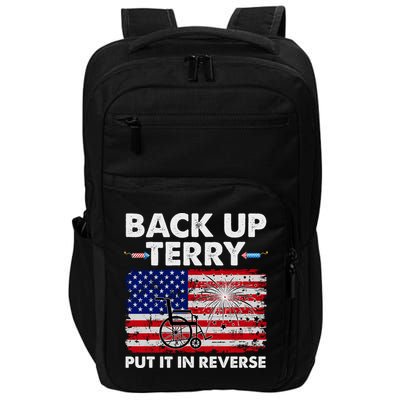 Fourth 4th Of July Back Up Terry Put It In Reverse USA Flag Impact Tech Backpack