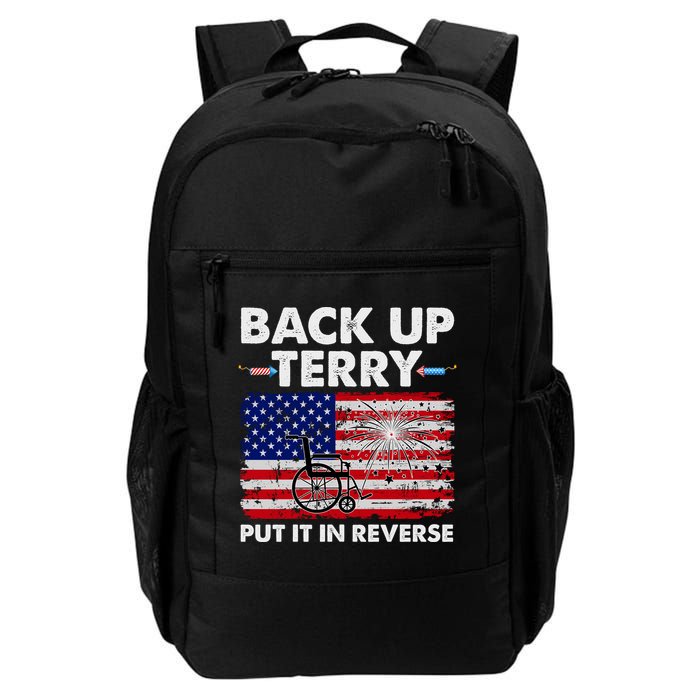 Fourth 4th Of July Back Up Terry Put It In Reverse USA Flag Backpack