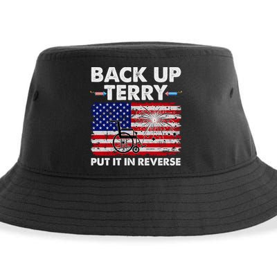 Fourth 4th Of July Back Up Terry Put It In Reverse USA Flag Sustainable Bucket Hat