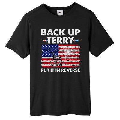 Fourth 4th Of July Back Up Terry Put It In Reverse USA Flag Tall Fusion ChromaSoft Performance T-Shirt