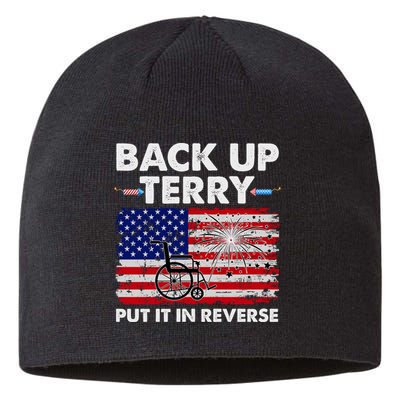Fourth 4th Of July Back Up Terry Put It In Reverse USA Flag Sustainable Beanie