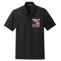 Fourth 4th Of July Back Up Terry Put It In Reverse USA Flag Dry Zone Grid Polo