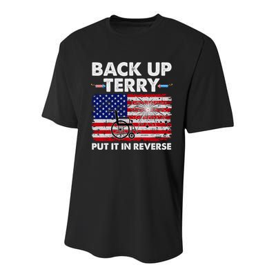 Fourth 4th Of July Back Up Terry Put It In Reverse USA Flag Youth Performance Sprint T-Shirt