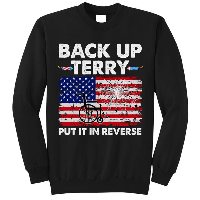 Fourth 4th Of July Back Up Terry Put It In Reverse USA Flag Tall Sweatshirt