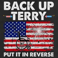 Fourth 4th Of July Back Up Terry Put It In Reverse USA Flag 25L Jumbo Tote