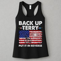 Fourth 4th Of July Back Up Terry Put It In Reverse USA Flag Womens Tank Top