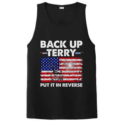 Fourth 4th Of July Back Up Terry Put It In Reverse USA Flag PosiCharge Competitor Tank