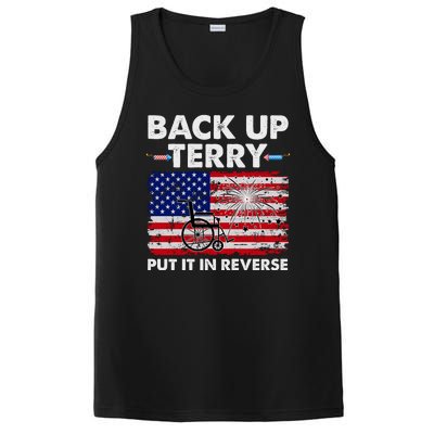 Fourth 4th Of July Back Up Terry Put It In Reverse USA Flag PosiCharge Competitor Tank