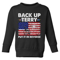 Fourth 4th Of July Back Up Terry Put It In Reverse USA Flag Toddler Sweatshirt