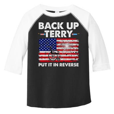 Fourth 4th Of July Back Up Terry Put It In Reverse USA Flag Toddler Fine Jersey T-Shirt