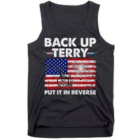 Fourth 4th Of July Back Up Terry Put It In Reverse USA Flag Tank Top