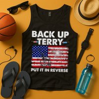 Fourth 4th Of July Back Up Terry Put It In Reverse USA Flag Tank Top