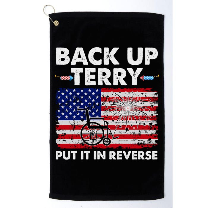 Fourth 4th Of July Back Up Terry Put It In Reverse USA Flag Golf Towel