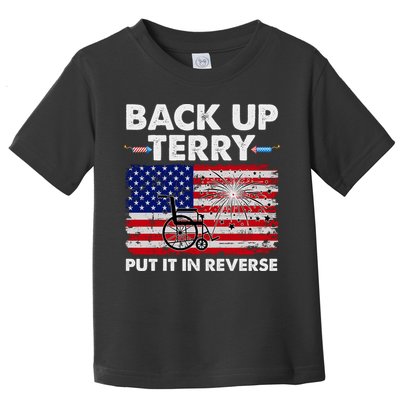 Fourth 4th Of July Back Up Terry Put It In Reverse USA Flag Toddler T-Shirt