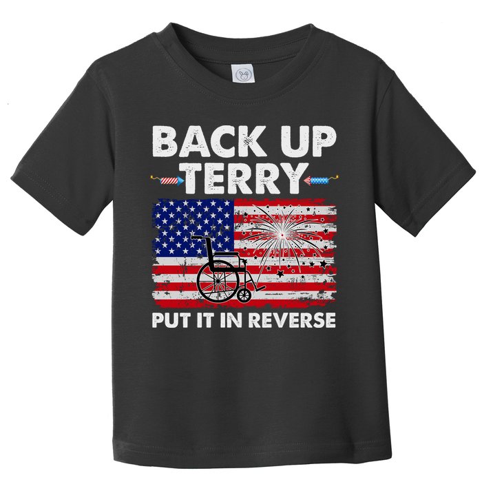 Fourth 4th Of July Back Up Terry Put It In Reverse USA Flag Toddler T-Shirt