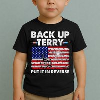 Fourth 4th Of July Back Up Terry Put It In Reverse USA Flag Toddler T-Shirt