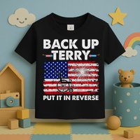 Fourth 4th Of July Back Up Terry Put It In Reverse USA Flag Toddler T-Shirt