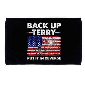 Fourth 4th Of July Back Up Terry Put It In Reverse USA Flag Microfiber Hand Towel