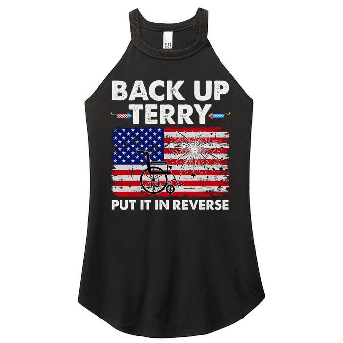 Fourth 4th Of July Back Up Terry Put It In Reverse USA Flag Women's Perfect Tri Rocker Tank