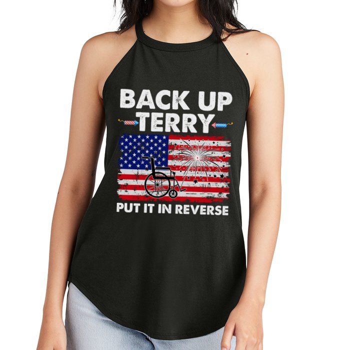 Fourth 4th Of July Back Up Terry Put It In Reverse USA Flag Women's Perfect Tri Rocker Tank