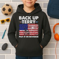 Fourth 4th Of July Back Up Terry Put It In Reverse USA Flag Kids Hoodie