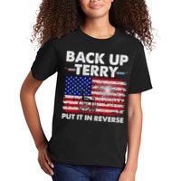 Fourth 4th Of July Back Up Terry Put It In Reverse USA Flag Kids T-Shirt