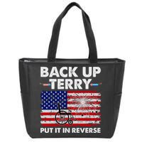 Fourth 4th Of July Back Up Terry Put It In Reverse USA Flag Zip Tote Bag