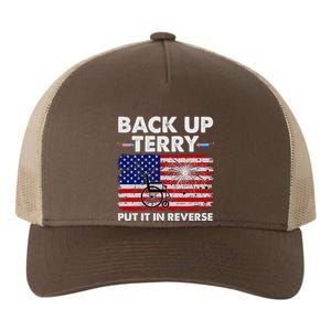 Fourth 4th Of July Back Up Terry Put It In Reverse USA Flag Yupoong Adult 5-Panel Trucker Hat