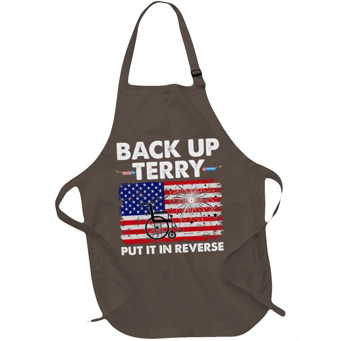 Fourth 4th Of July Back Up Terry Put It In Reverse USA Flag Apron