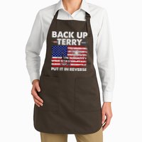 Fourth 4th Of July Back Up Terry Put It In Reverse USA Flag Apron