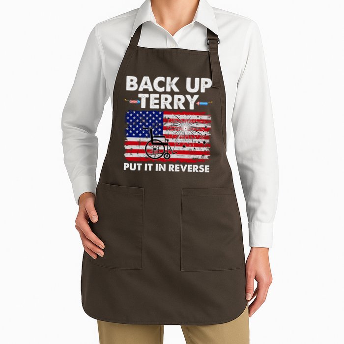 Fourth 4th Of July Back Up Terry Put It In Reverse USA Flag Apron