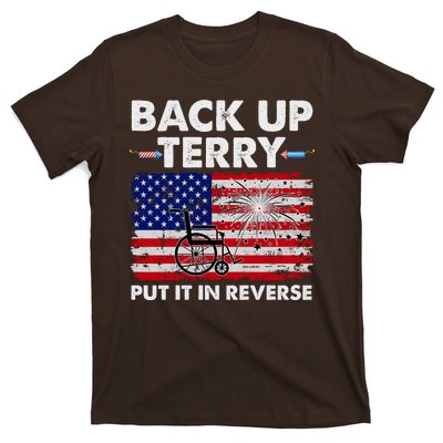 Fourth 4th Of July Back Up Terry Put It In Reverse USA Flag T-Shirt