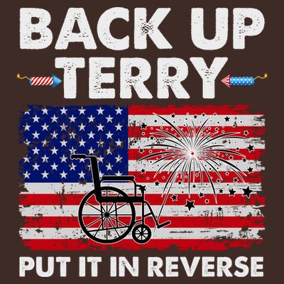 Fourth 4th Of July Back Up Terry Put It In Reverse USA Flag T-Shirt