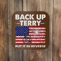 Fourth 4th Of July Back Up Terry Put It In Reverse USA Flag Coaster