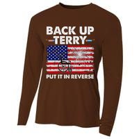 Fourth 4th Of July Back Up Terry Put It In Reverse USA Flag Cooling Performance Long Sleeve Crew