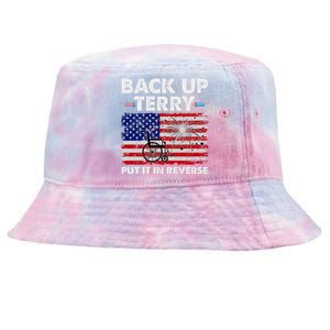 Fourth 4th Of July Back Up Terry Put It In Reverse USA Flag Tie-Dyed Bucket Hat