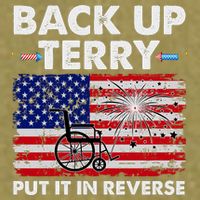 Fourth 4th Of July Back Up Terry Put It In Reverse USA Flag Garment-Dyed Women's Muscle Tee