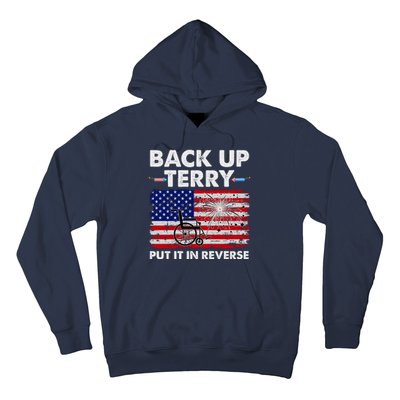 Fourth 4th Of July Back Up Terry Put It In Reverse USA Flag Hoodie