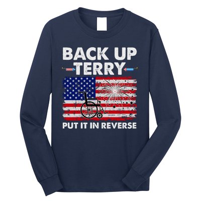 Fourth 4th Of July Back Up Terry Put It In Reverse USA Flag Long Sleeve Shirt