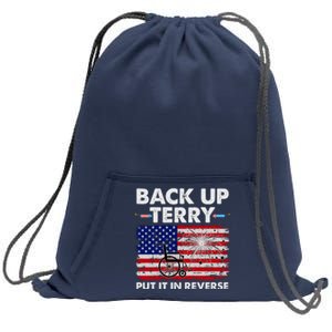 Fourth 4th Of July Back Up Terry Put It In Reverse USA Flag Sweatshirt Cinch Pack Bag