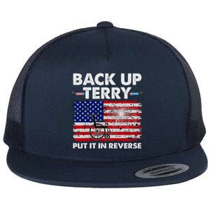 Fourth 4th Of July Back Up Terry Put It In Reverse USA Flag Flat Bill Trucker Hat