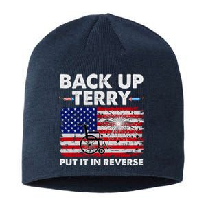 Fourth 4th Of July Back Up Terry Put It In Reverse USA Flag Sustainable Beanie