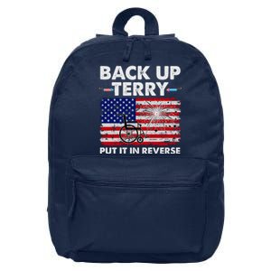 Fourth 4th Of July Back Up Terry Put It In Reverse USA Flag 16 in Basic Backpack