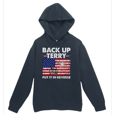 Fourth 4th Of July Back Up Terry Put It In Reverse USA Flag Urban Pullover Hoodie