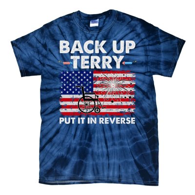 Fourth 4th Of July Back Up Terry Put It In Reverse USA Flag Tie-Dye T-Shirt